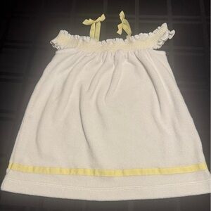 Janie and Jack White and Yellow Straps Cover Up. Size 2T